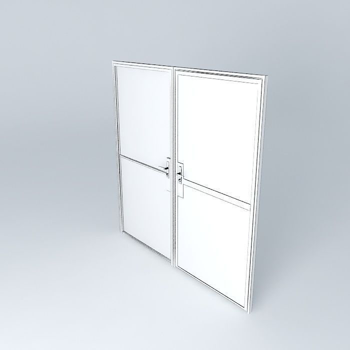 iron door Free 3D model_3