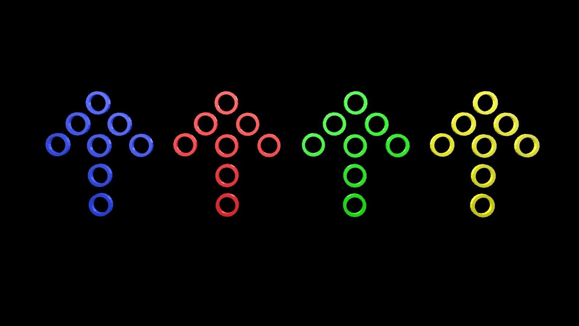 Low poly arrow 45 Low-poly 3D model_1