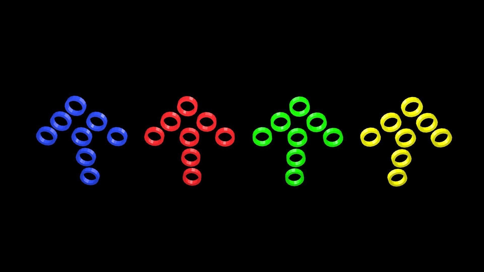 Low poly arrow 45 Low-poly 3D model_2