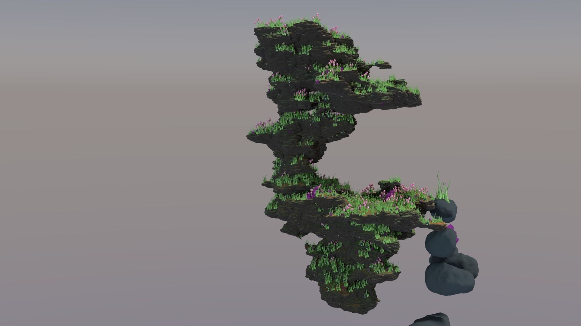 Procedural Island 3D model_5