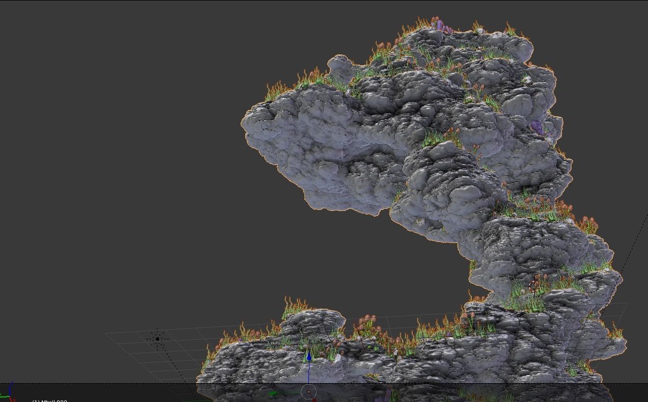 Procedural Island 3D model_2