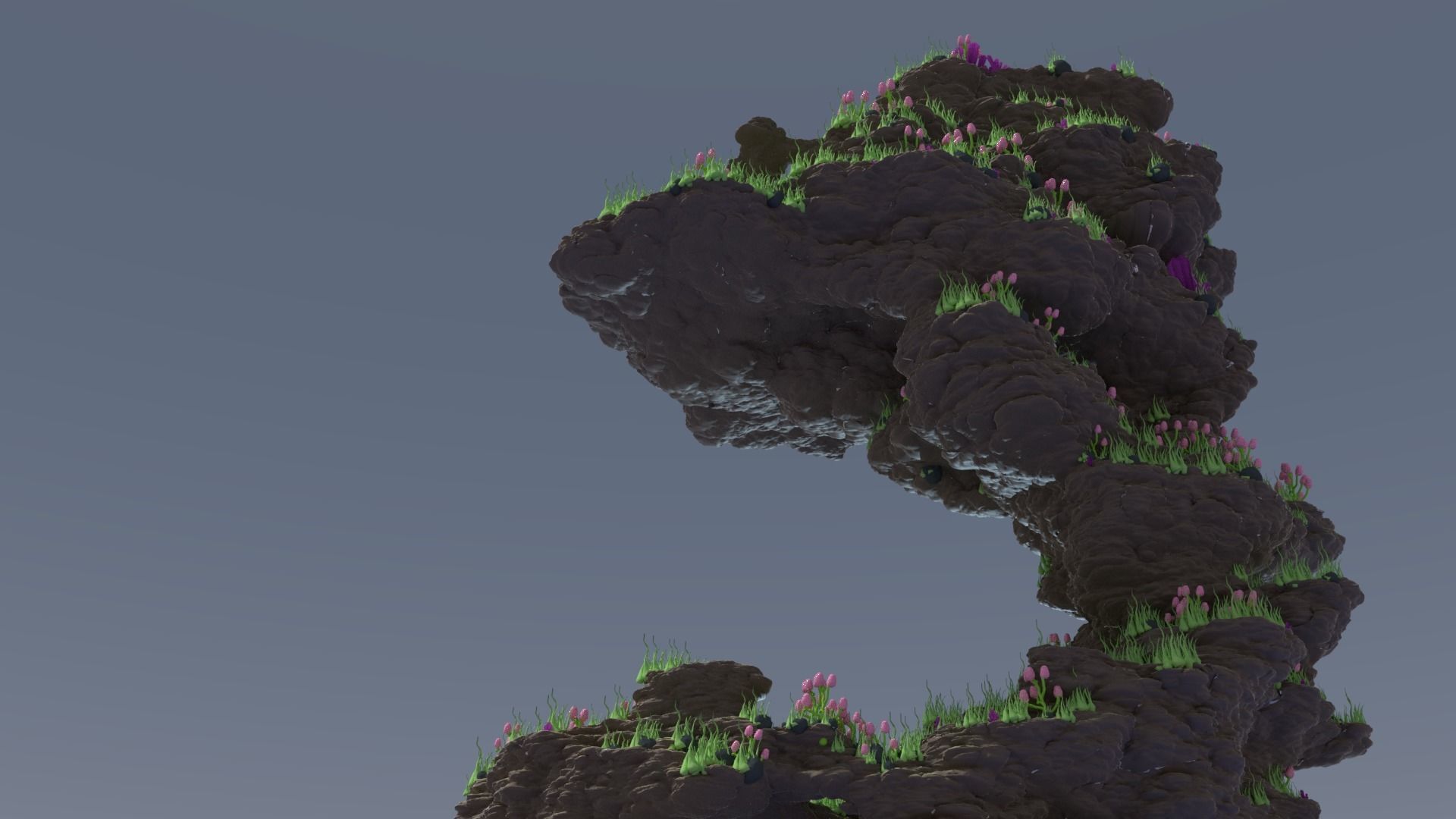 Procedural Island 3D model_6