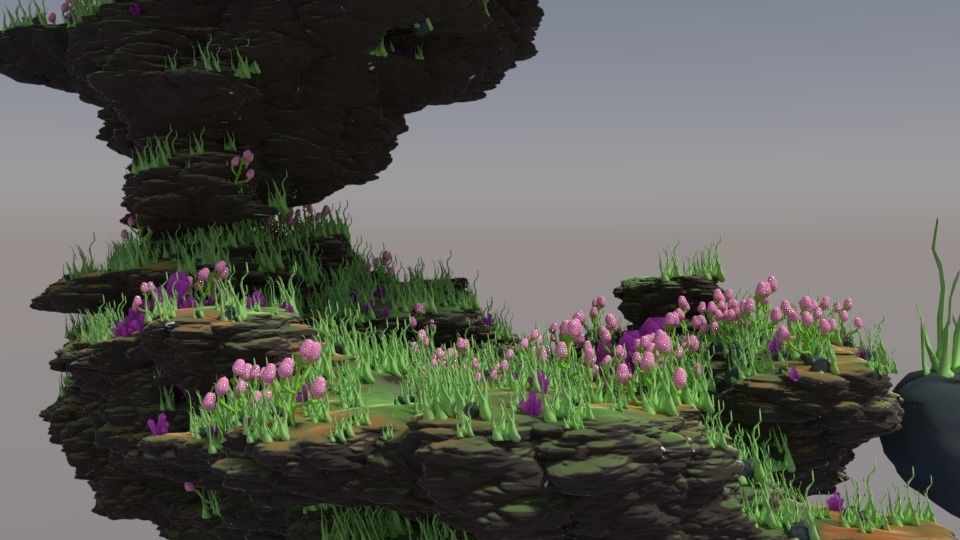 Procedural Island 3D model_1