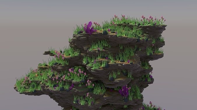 Procedural Island 3D model