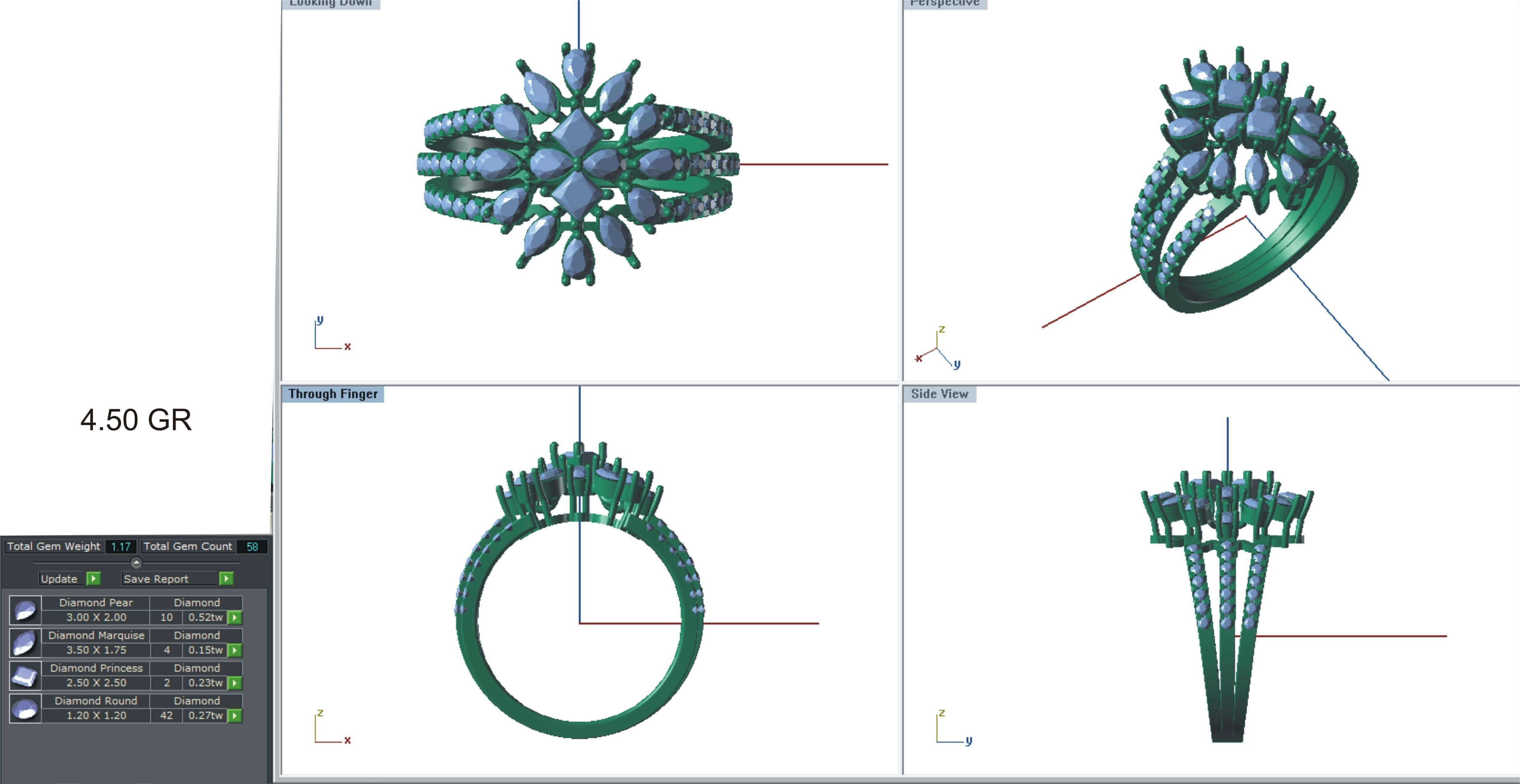 Women ring 3dm stl render detail 3D print model 3D print model_1