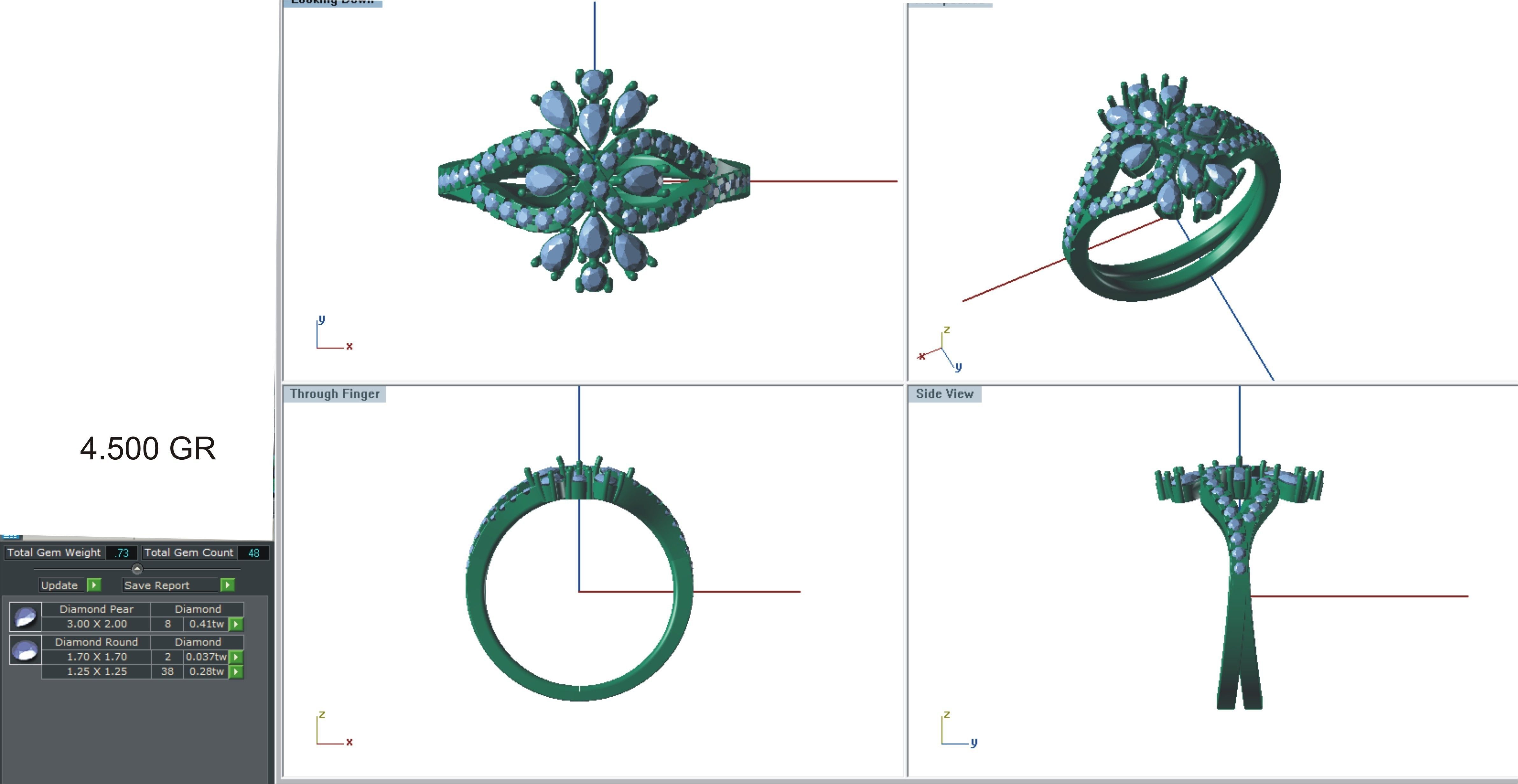 Women ring 3dm stl render detail 3D print model 3D print model_1