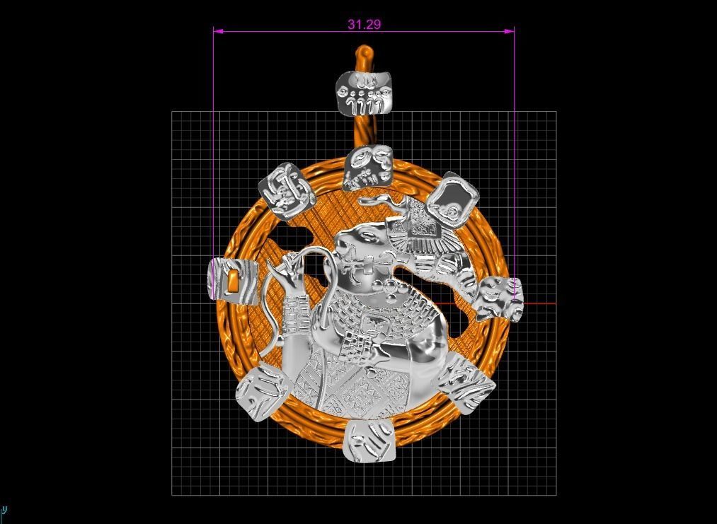 Pendant maya 3D model_5
