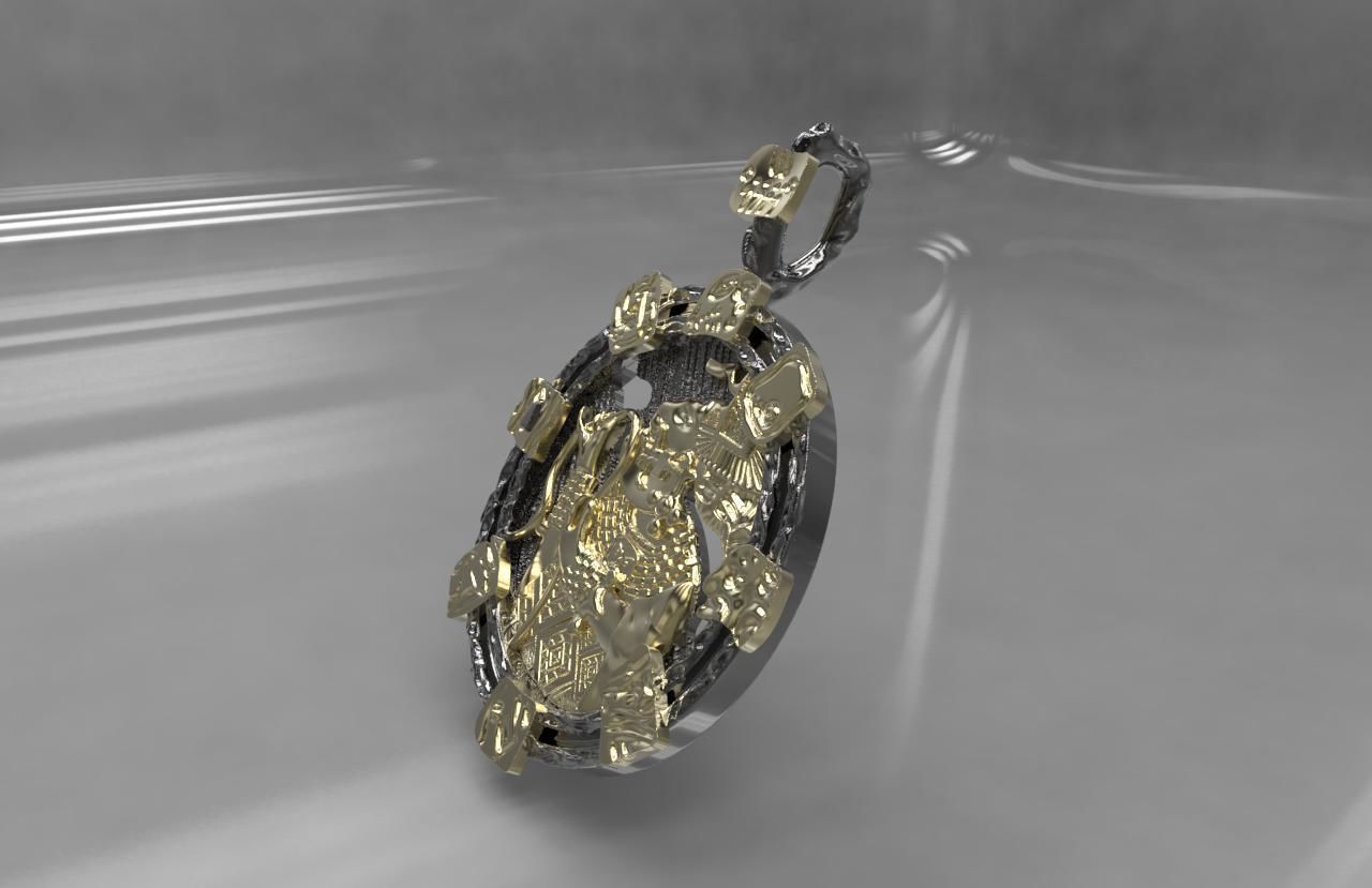 Pendant maya 3D model_2