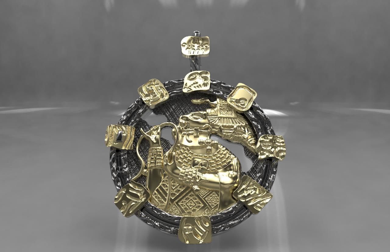 Pendant maya 3D model_1