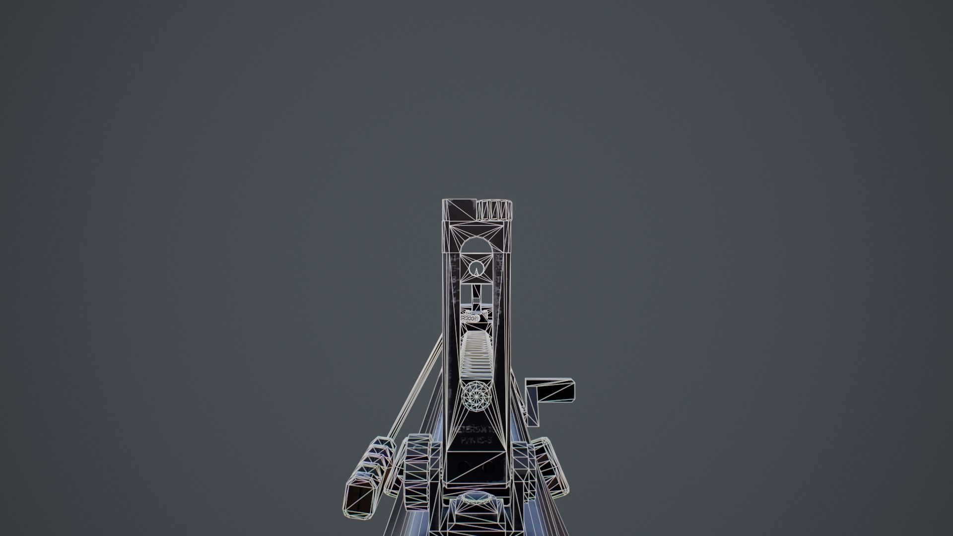 Barrett M82A1 Low-poly 3D model_11