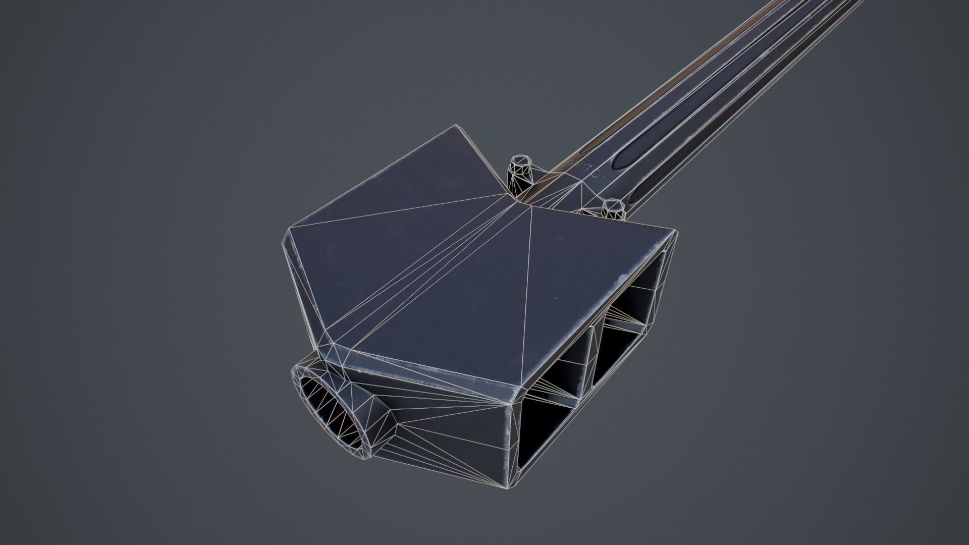 Barrett M82A1 Low-poly 3D model_7