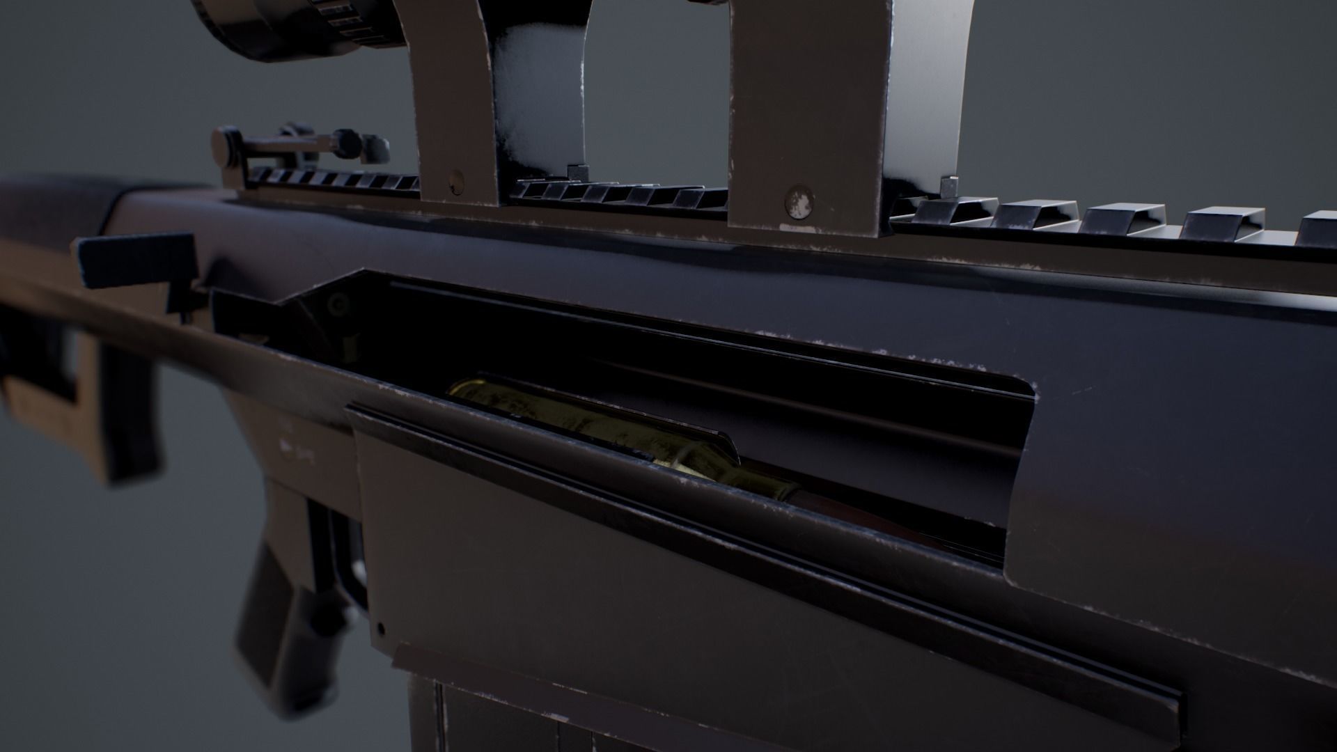 Barrett M82A1 Low-poly 3D model_4