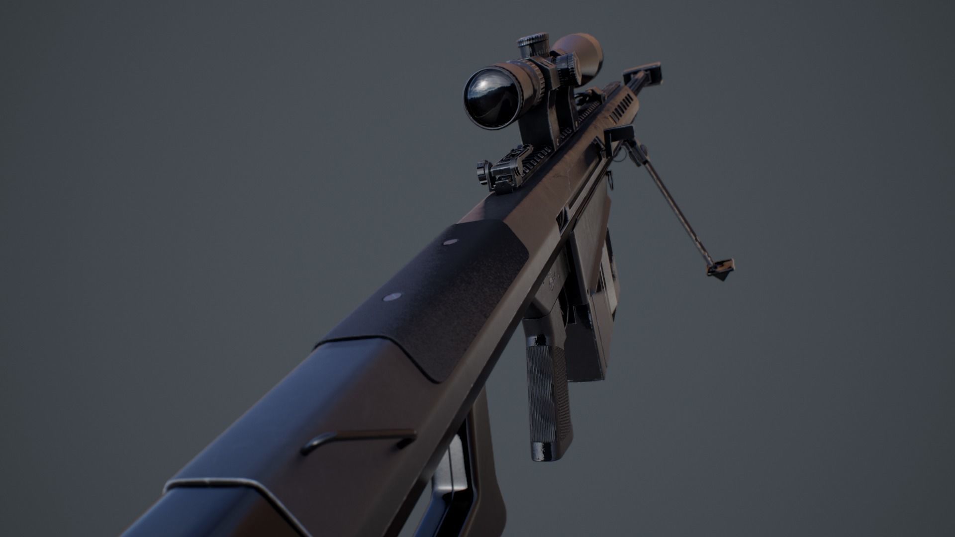 Barrett M82A1 Low-poly 3D model_12