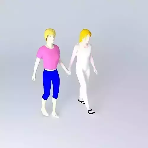 Donnas woman in bikini and man in swimsuit