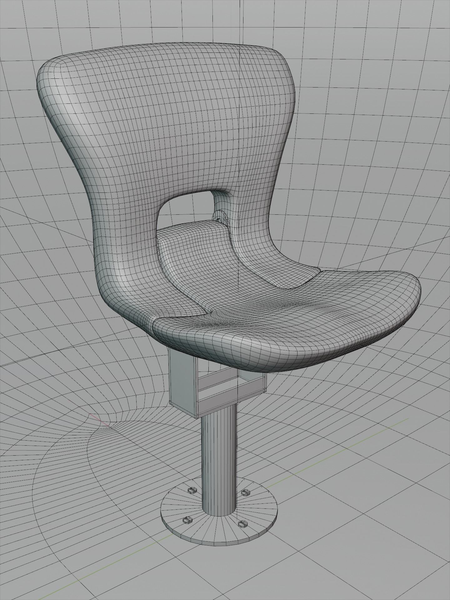 Plastic stadium seat FCB 3D model_17