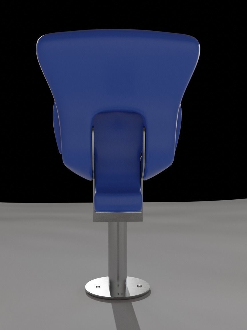 Plastic stadium seat FCB 3D model_6