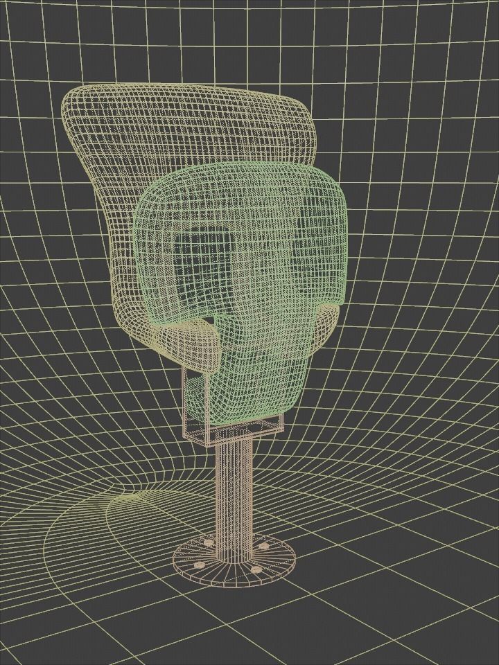 Plastic stadium seat FCB 3D model_18