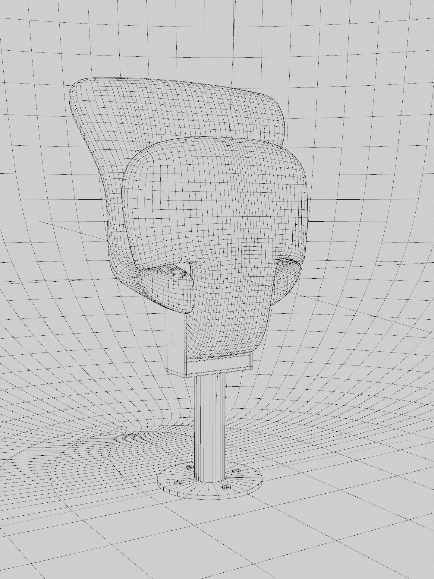 Plastic stadium seat FCB 3D model_15