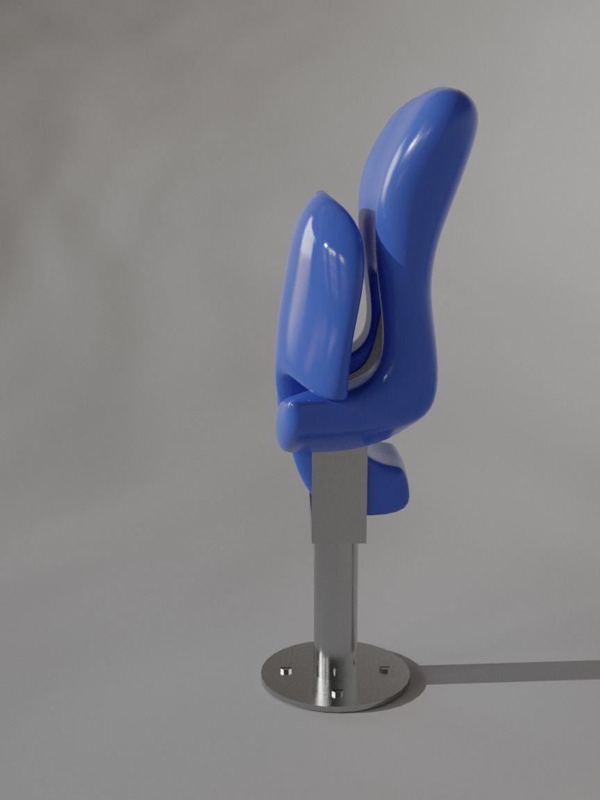 Plastic stadium seat FCB 3D model_10
