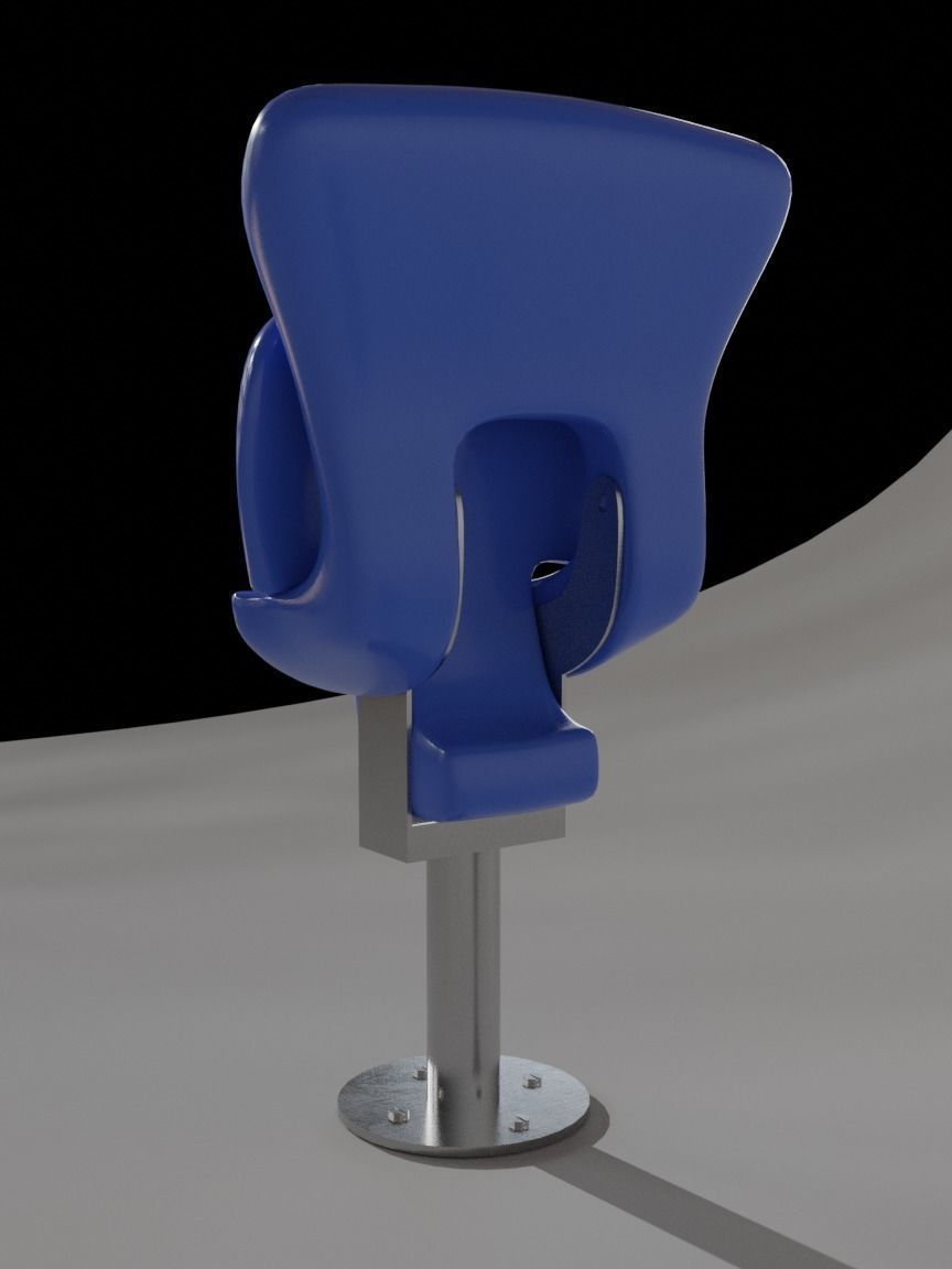 Plastic stadium seat FCB 3D model_14