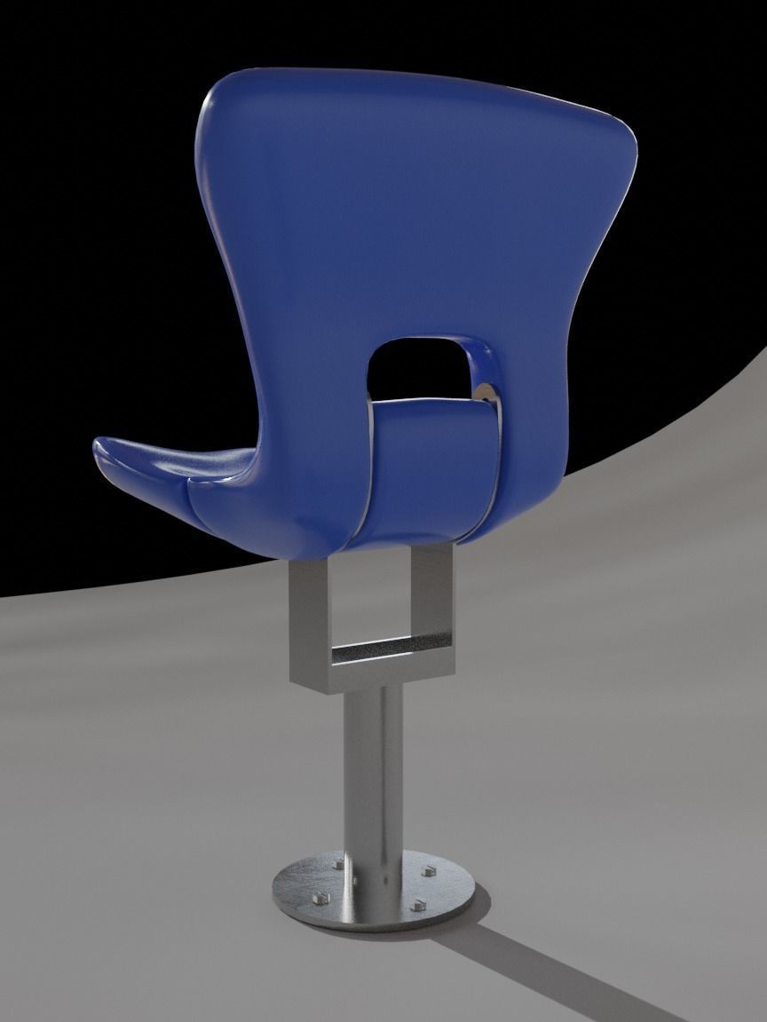 Plastic stadium seat FCB 3D model_12