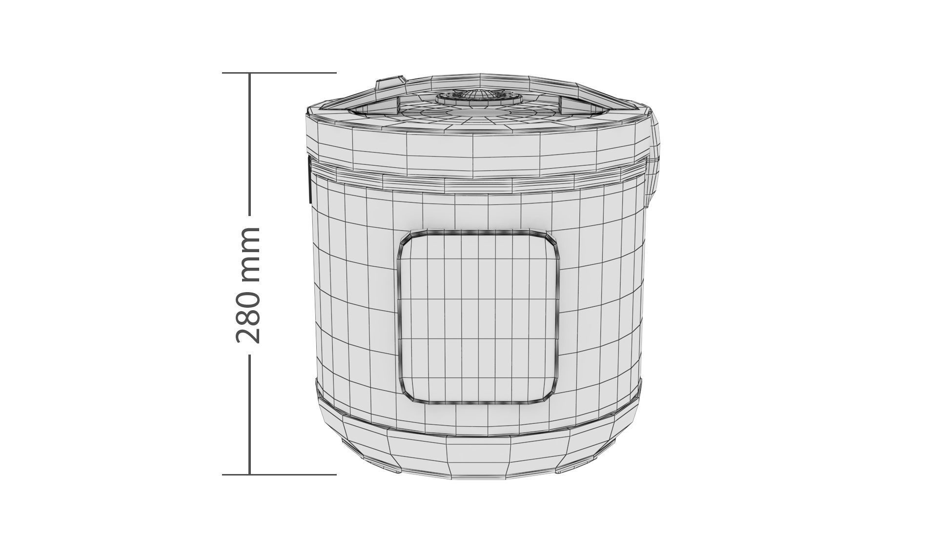 multicooker stainless steel electric pressure cooker 3D model_3