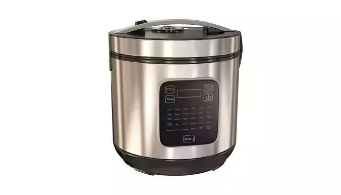 multicooker stainless steel electric pressure cooker 3D model