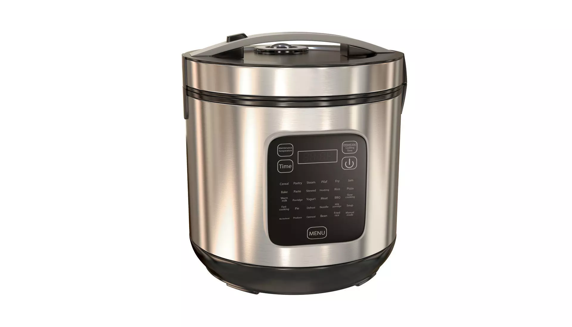 multicooker stainless steel electric pressure cooker 3D model_0