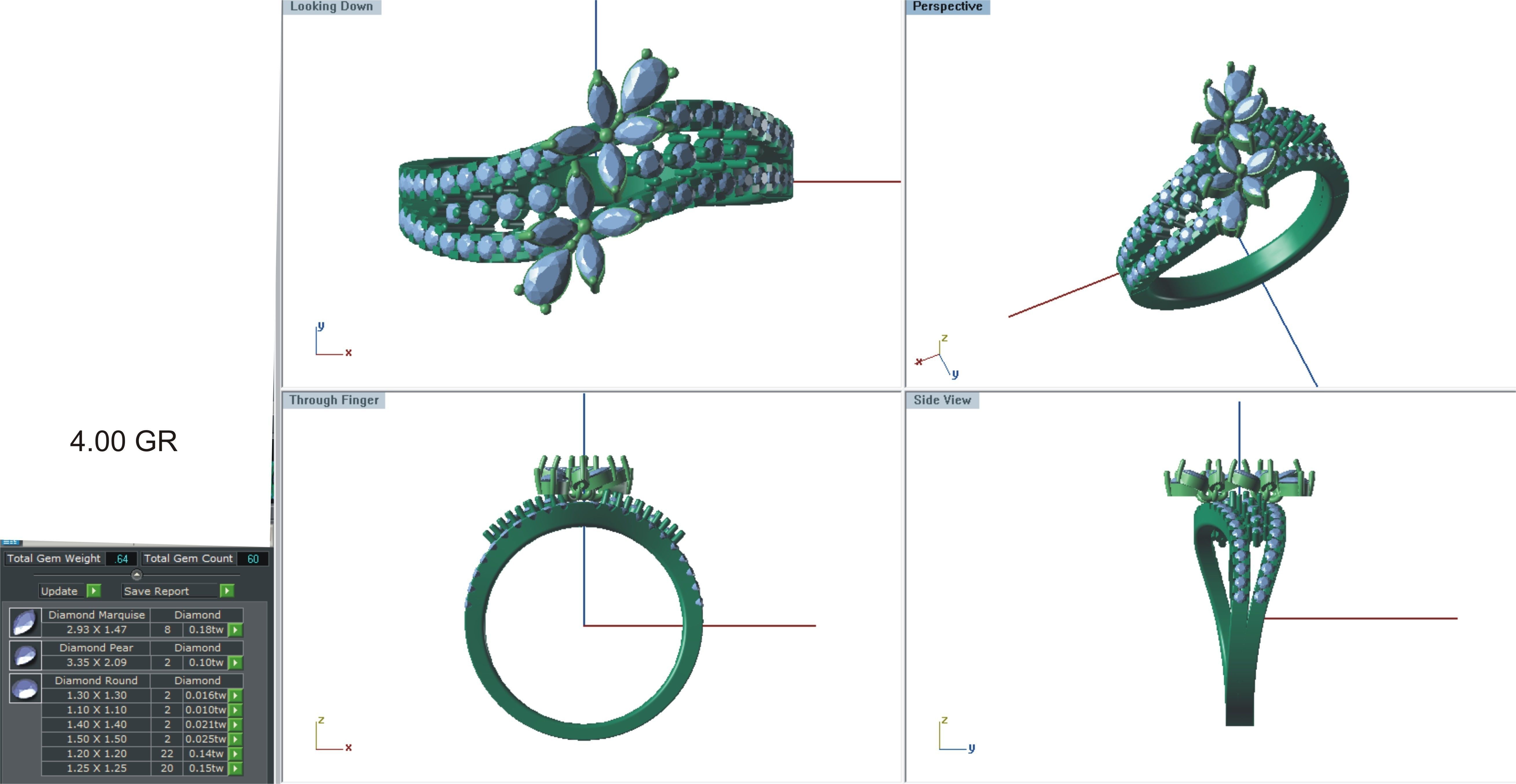 Women ring 3dm stl render detail 3D print model 3D print model_1