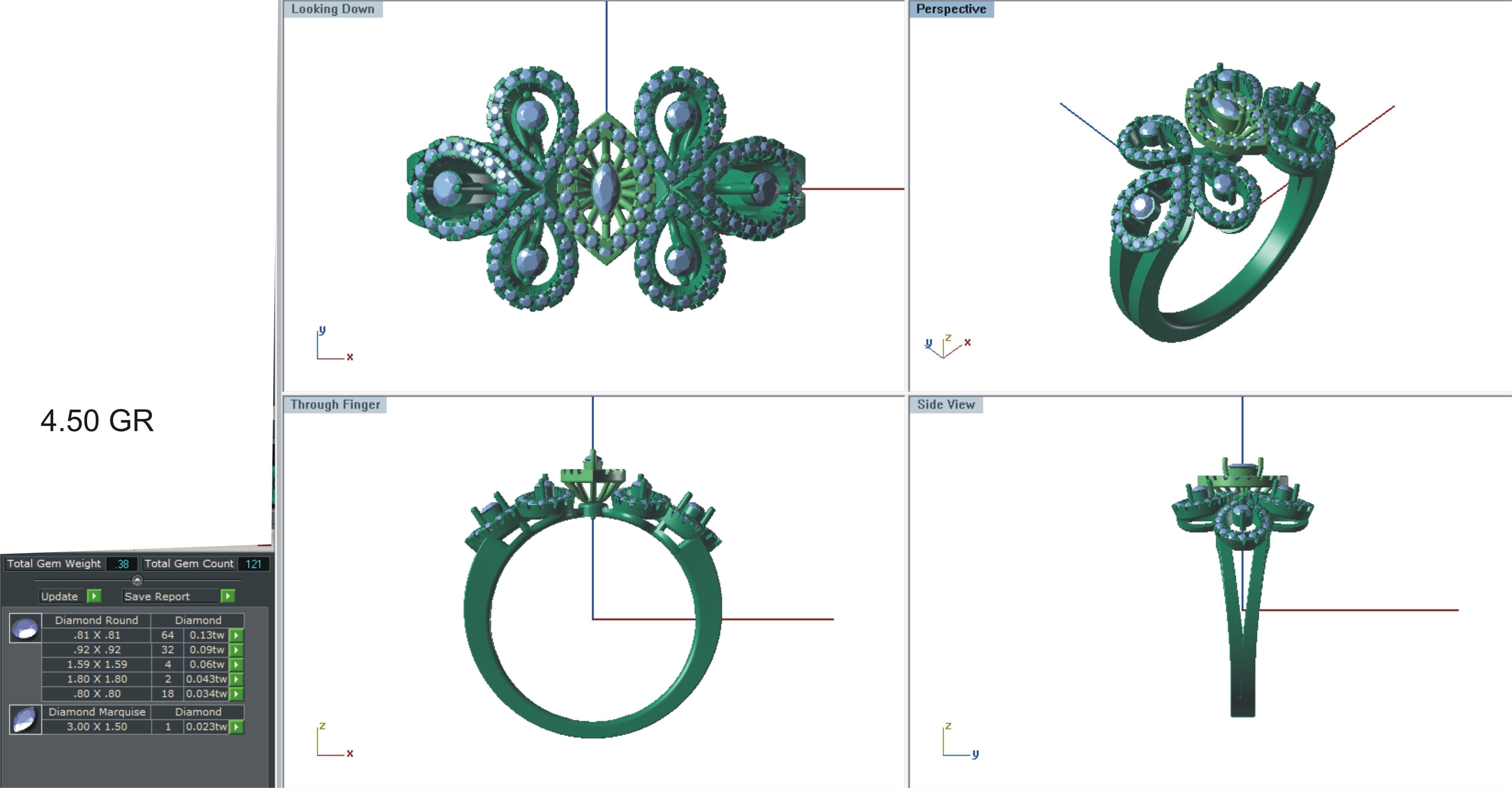 Women ring 3dm stl render detail 3D print model 3D print model_1