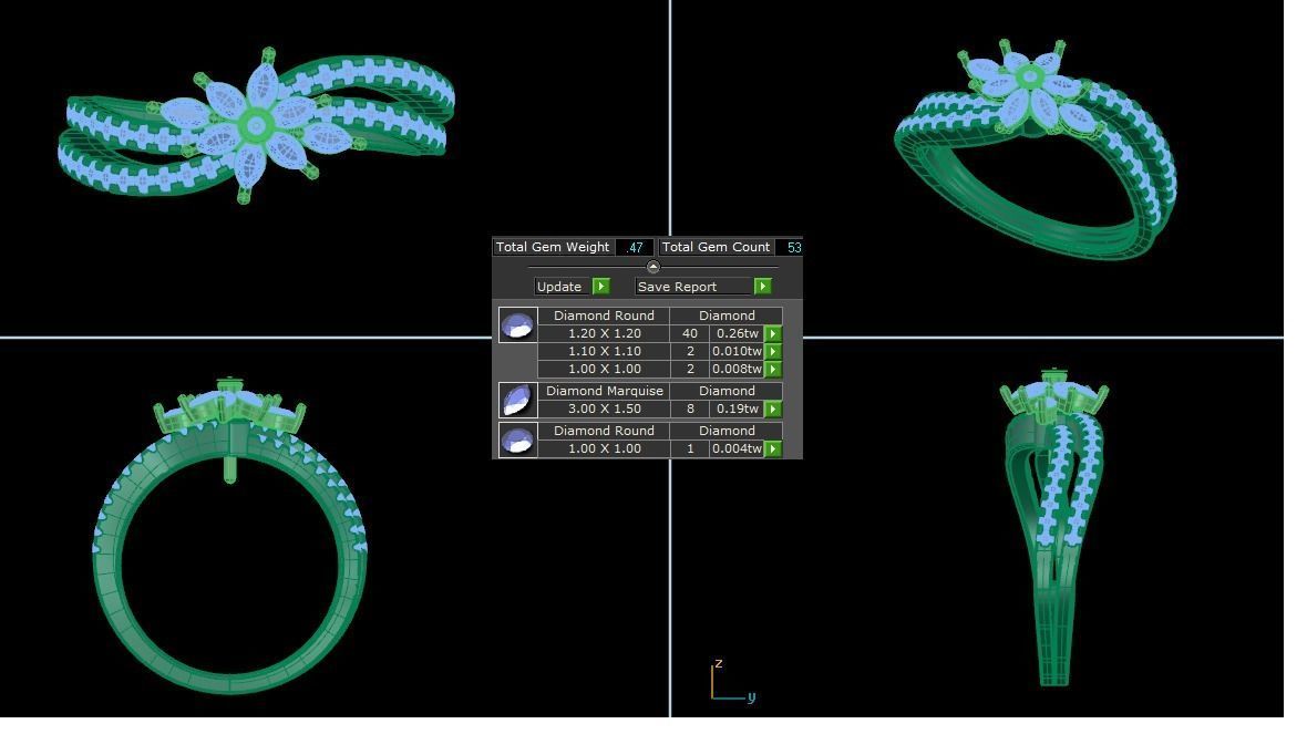 Women ring 3dm stl render detail 3D print model 3D print model_1