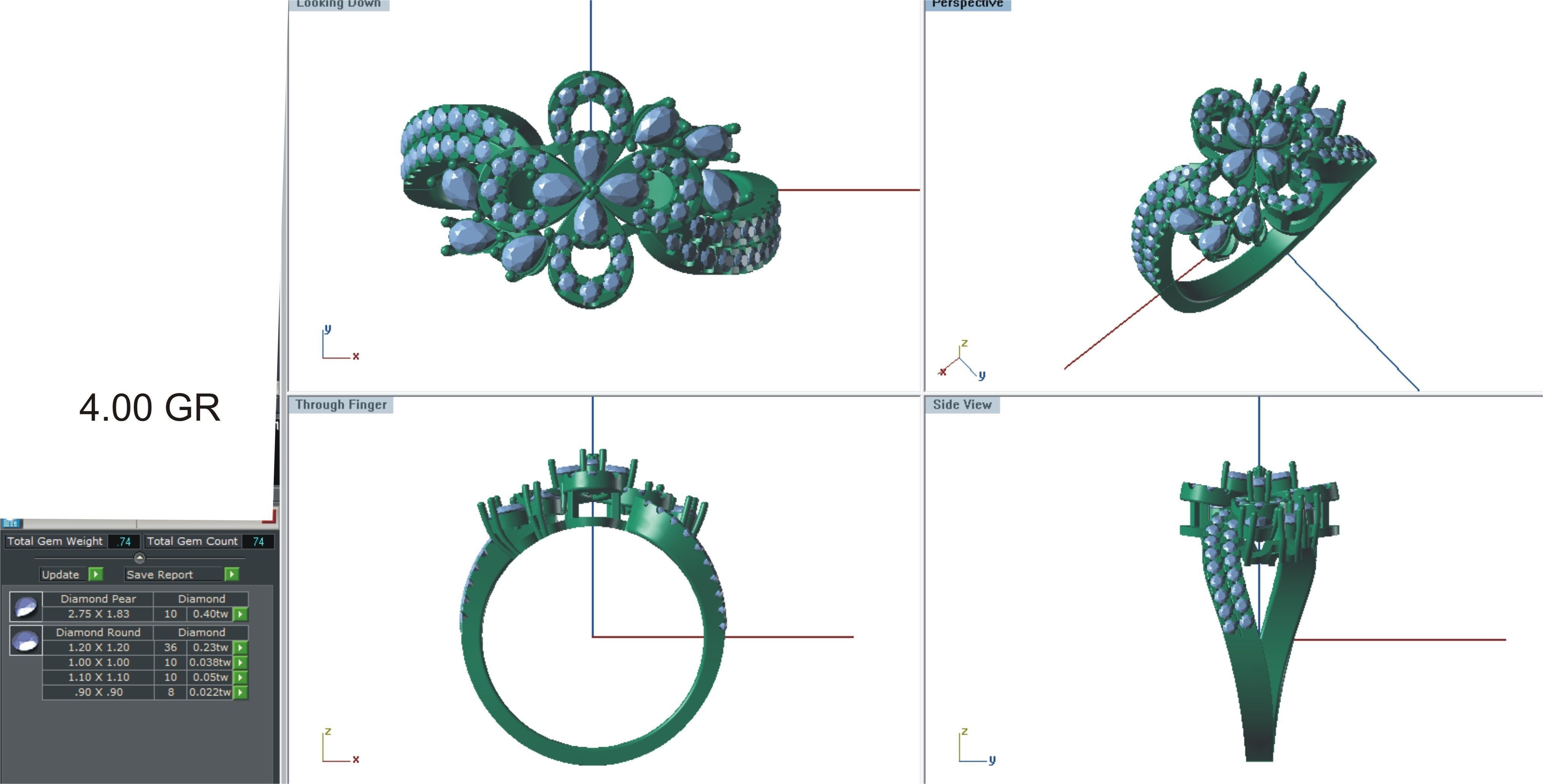 Women ring 3dm stl render detail 3D print model 3D print model_1