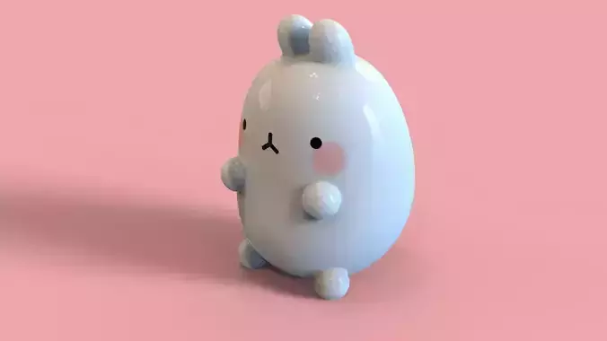 Bunny toy Low-poly 3D model