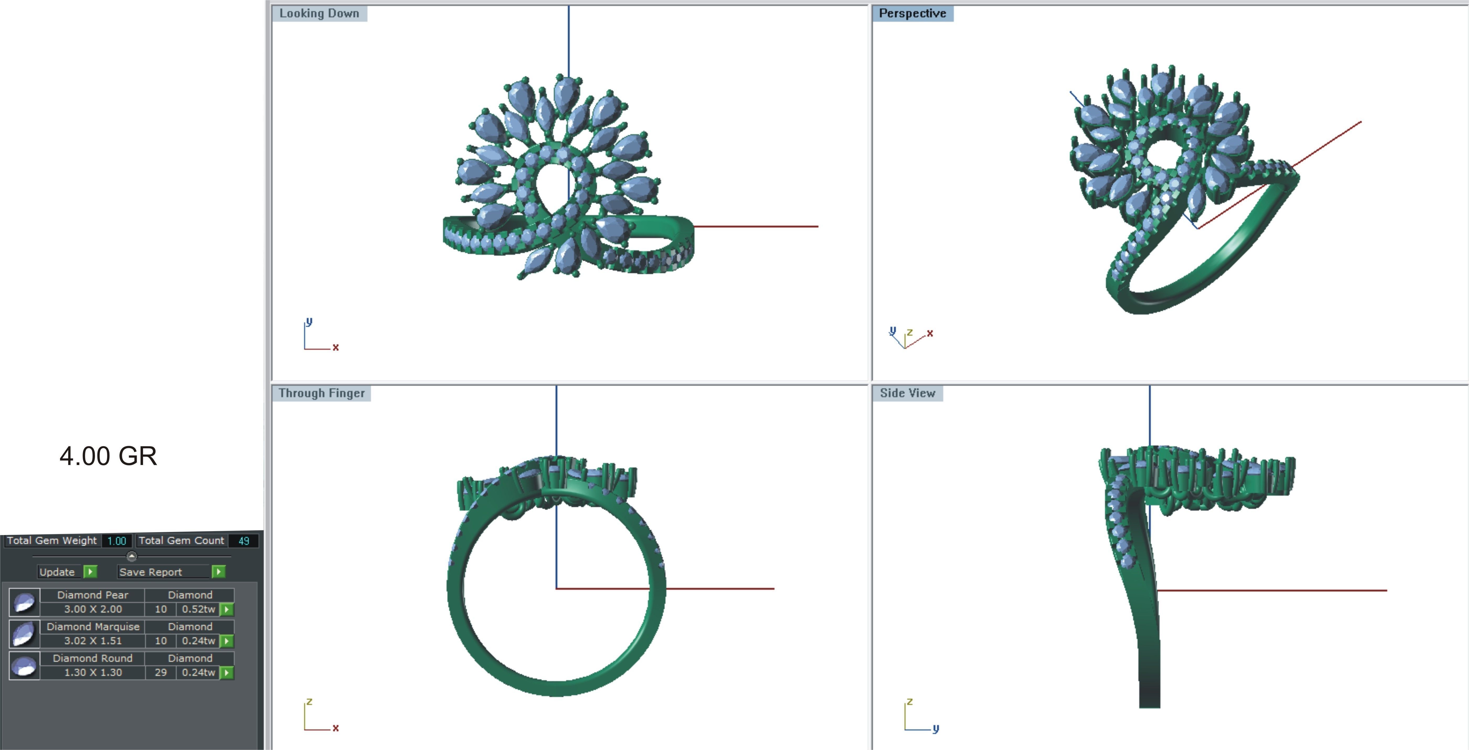 Women ring 3dm stl render detail 3D print model 3D print model_1