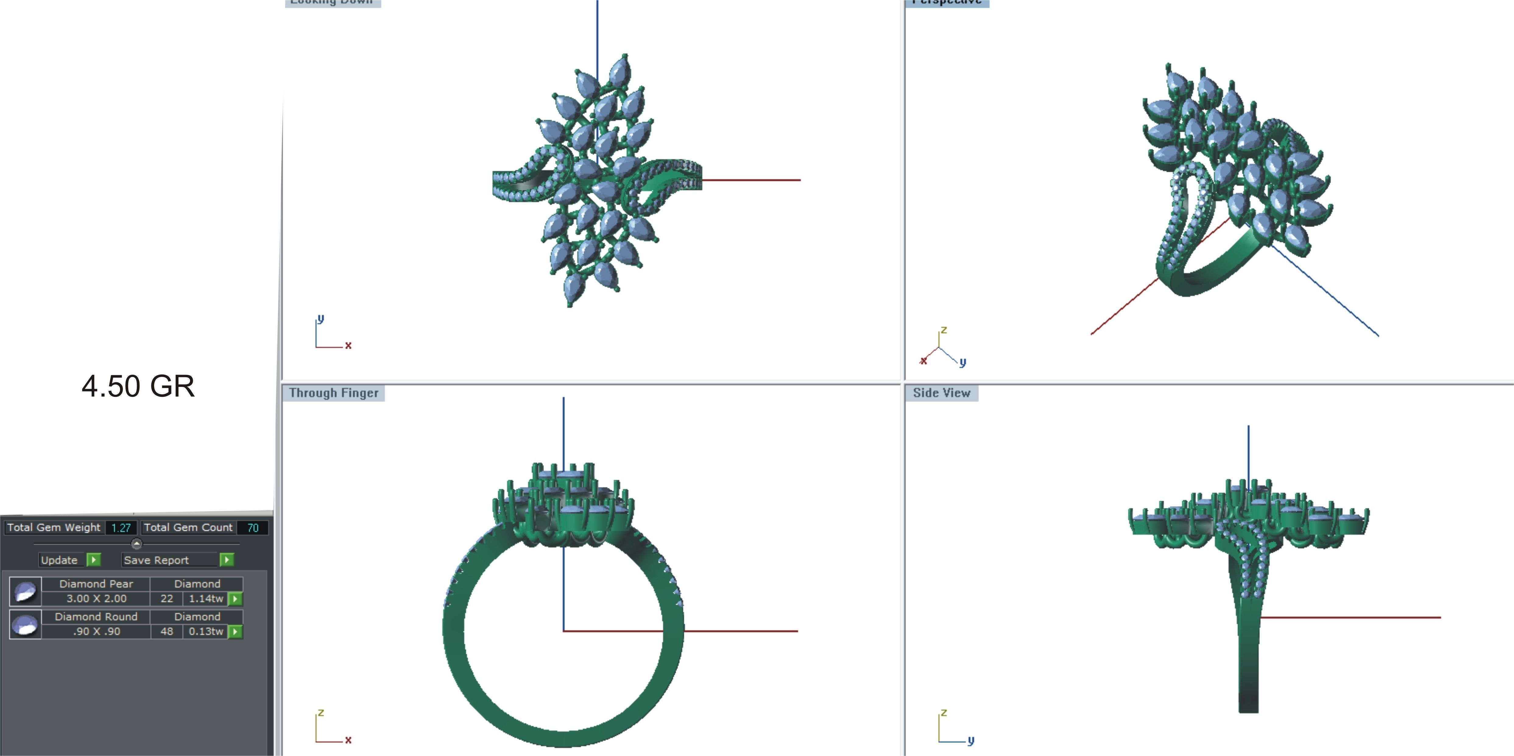 Women ring 3dm stl render detail 3D print model 3D print model_1