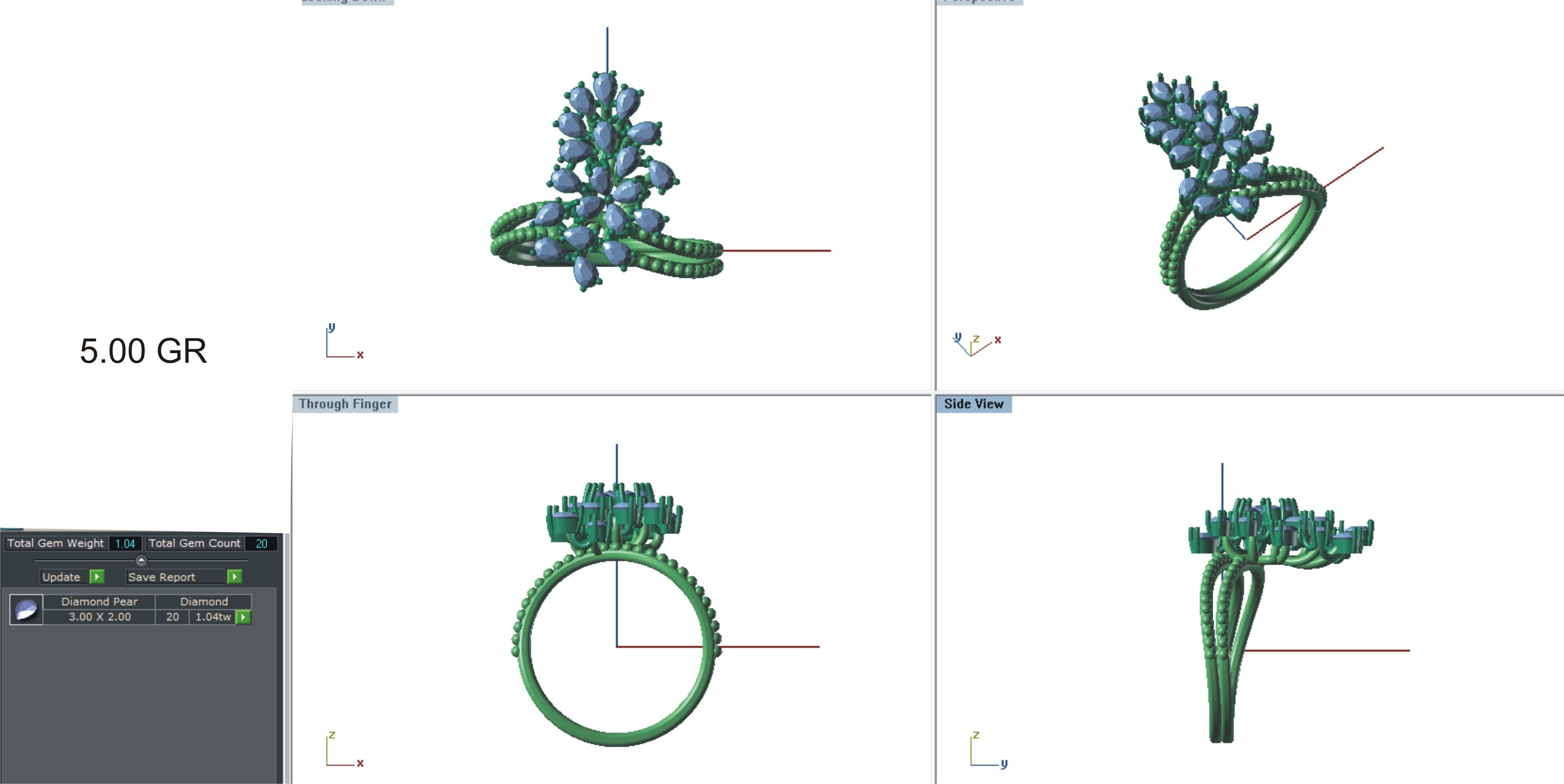 Women ring 3dm stl render detail 3D print model 3D print model_1