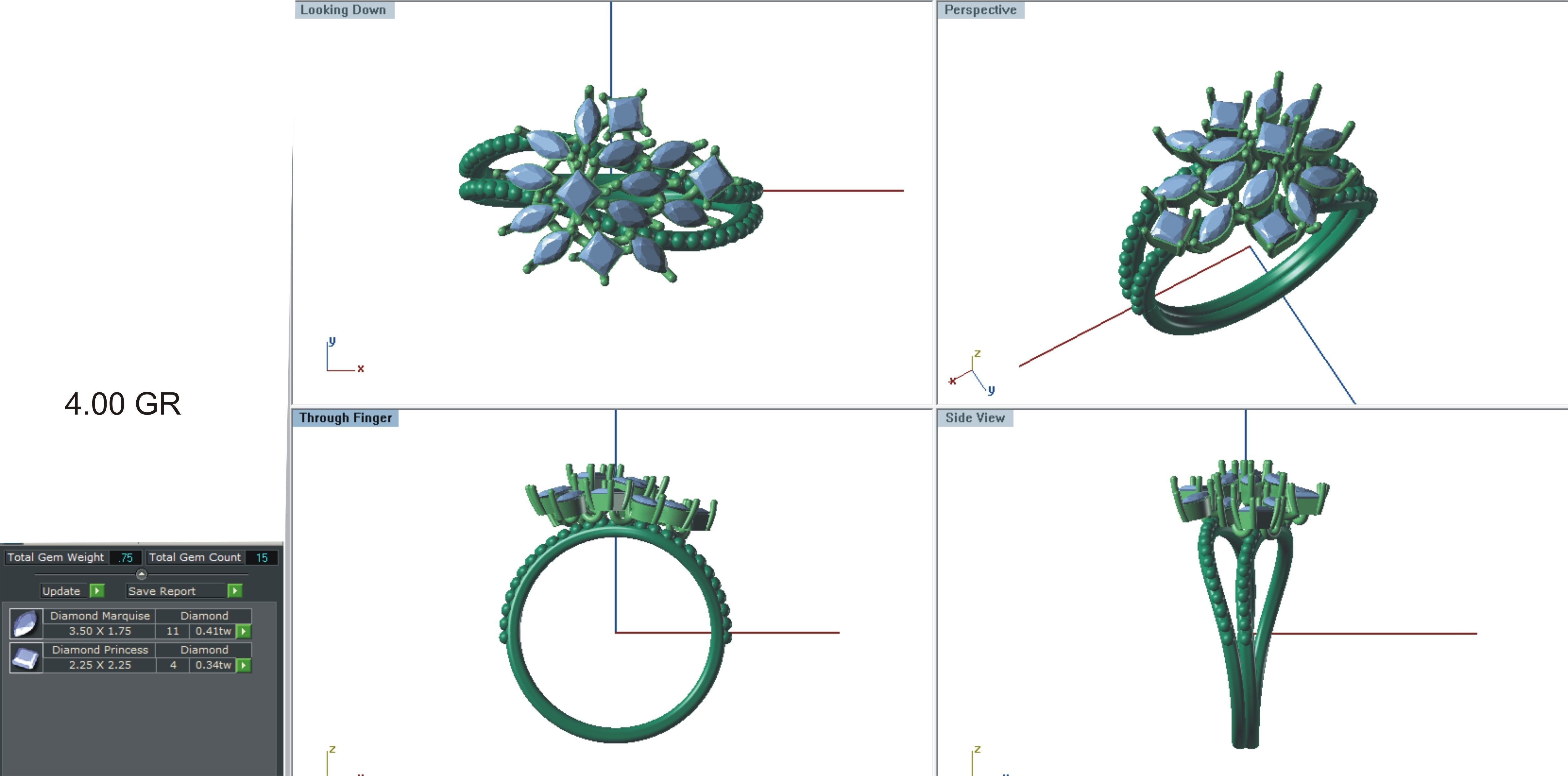 Women ring 3dm stl render detail 3D print model 3D print model_1