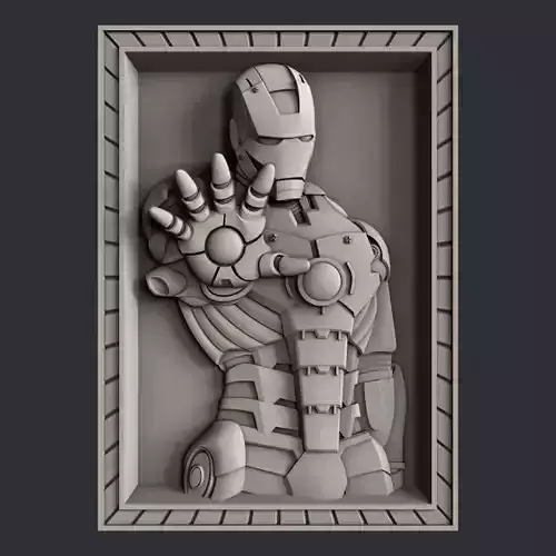 3d STL models for CNC router Iron Man 3D model
