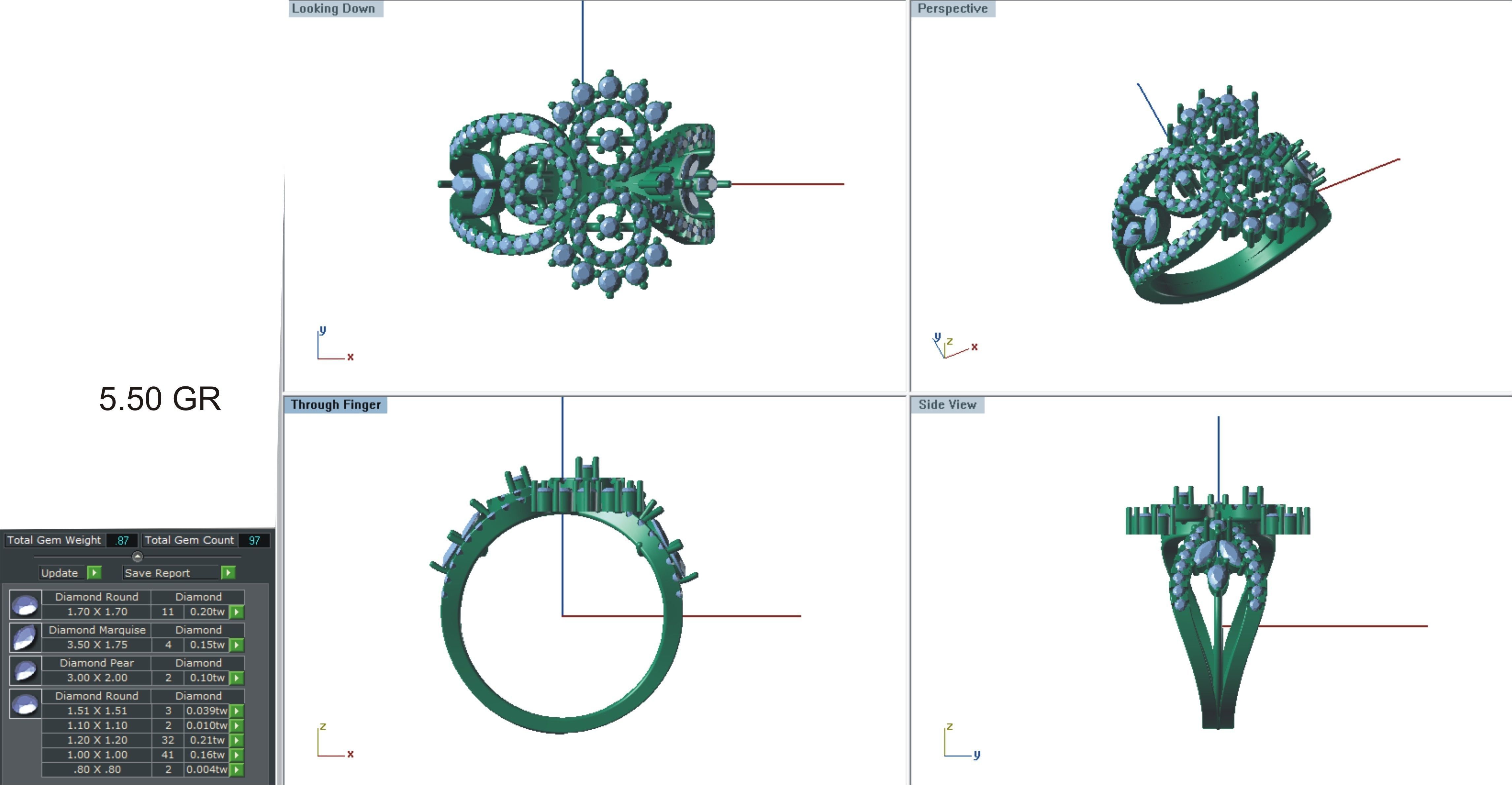 Women ring 3dm stl render detail 3D print model 3D print model_1