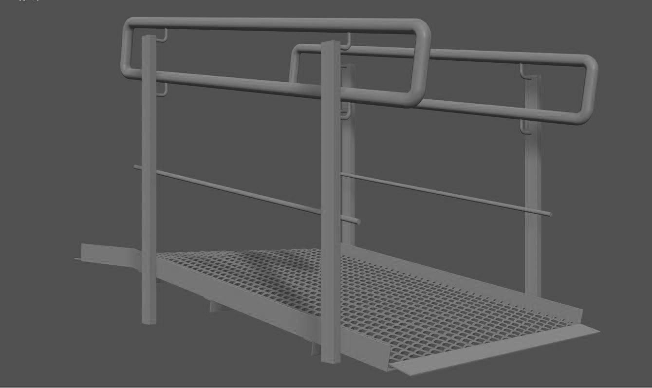 3d Model Train Set Ramp Ramp with rail 3D model | CGTrader