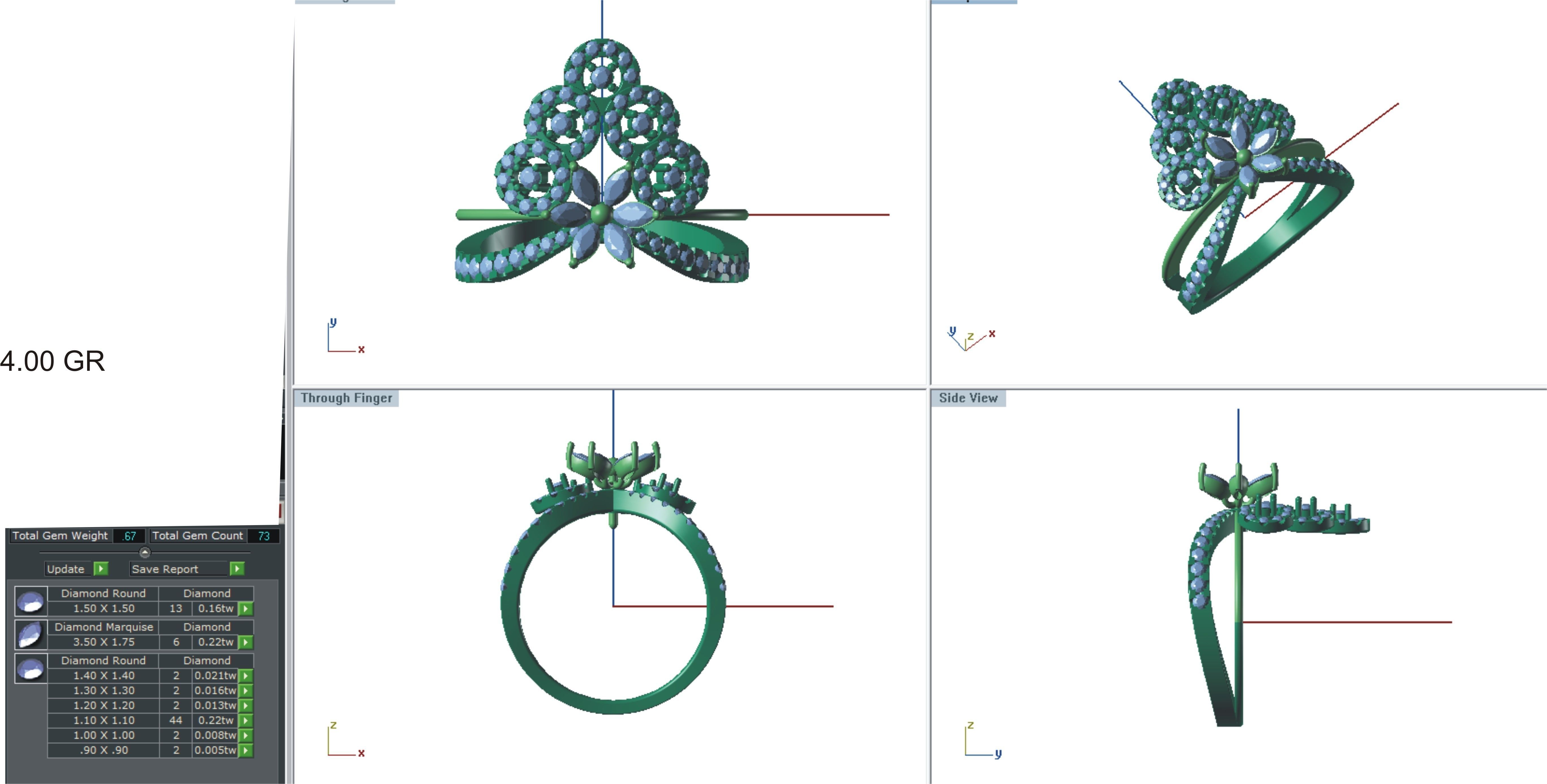 Women ring 3dm stl render detail 3D print model 3D print model_1