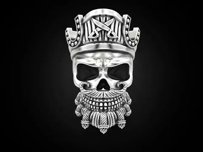 Pirate skull ring 3D print model