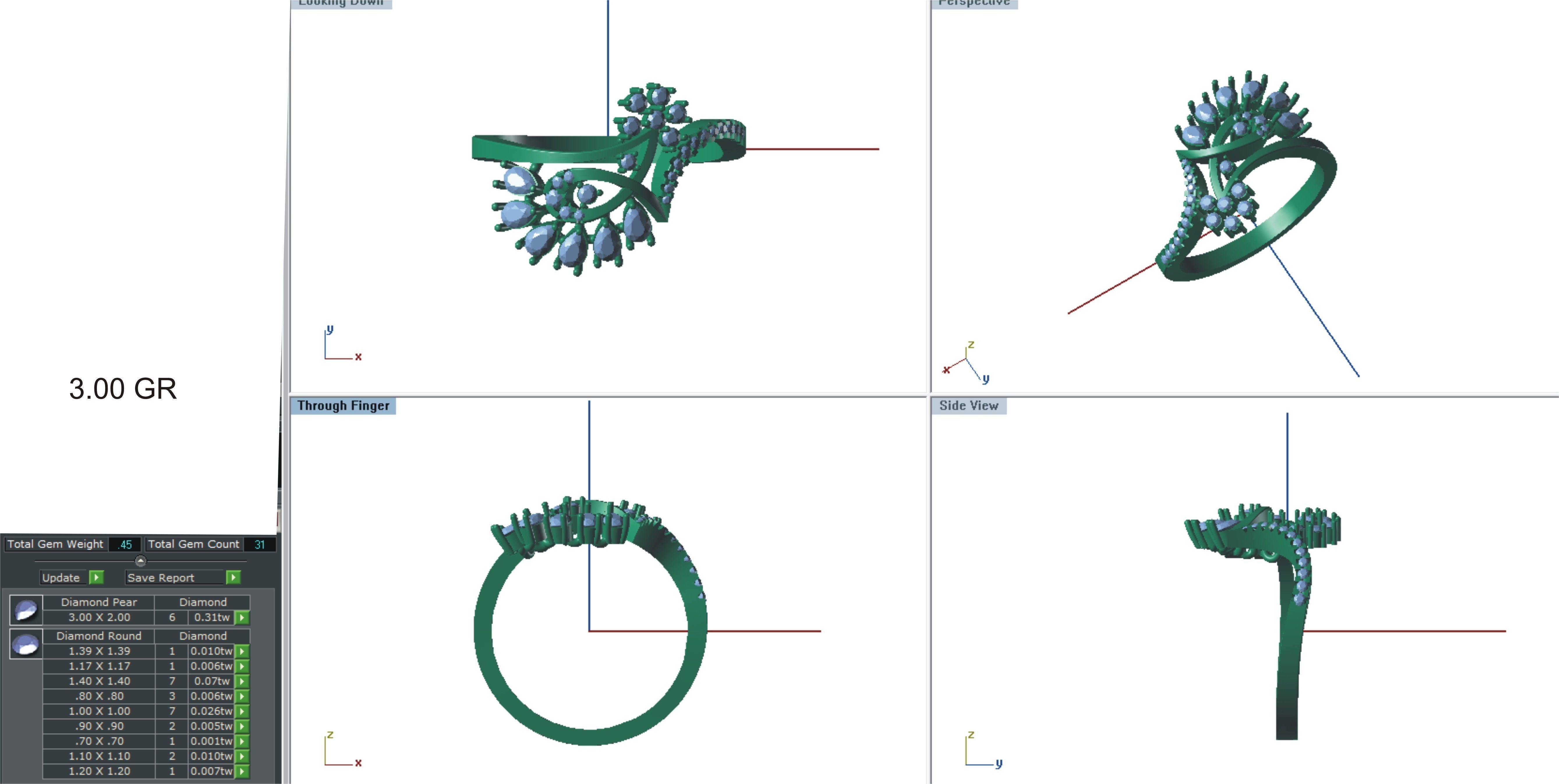 Women ring 3dm stl render detail 3D print model 3D print model_1