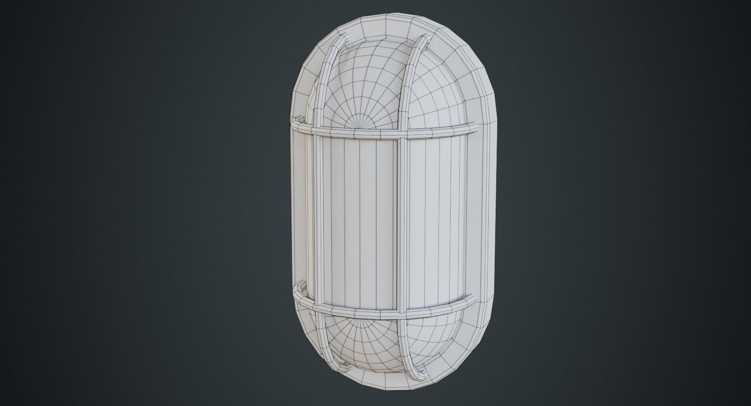 Bulkhead Light 1A Low-poly 3D model_5