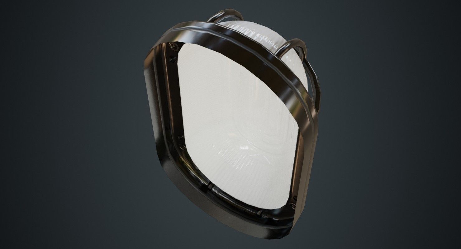 Bulkhead Light 1A Low-poly 3D model_2