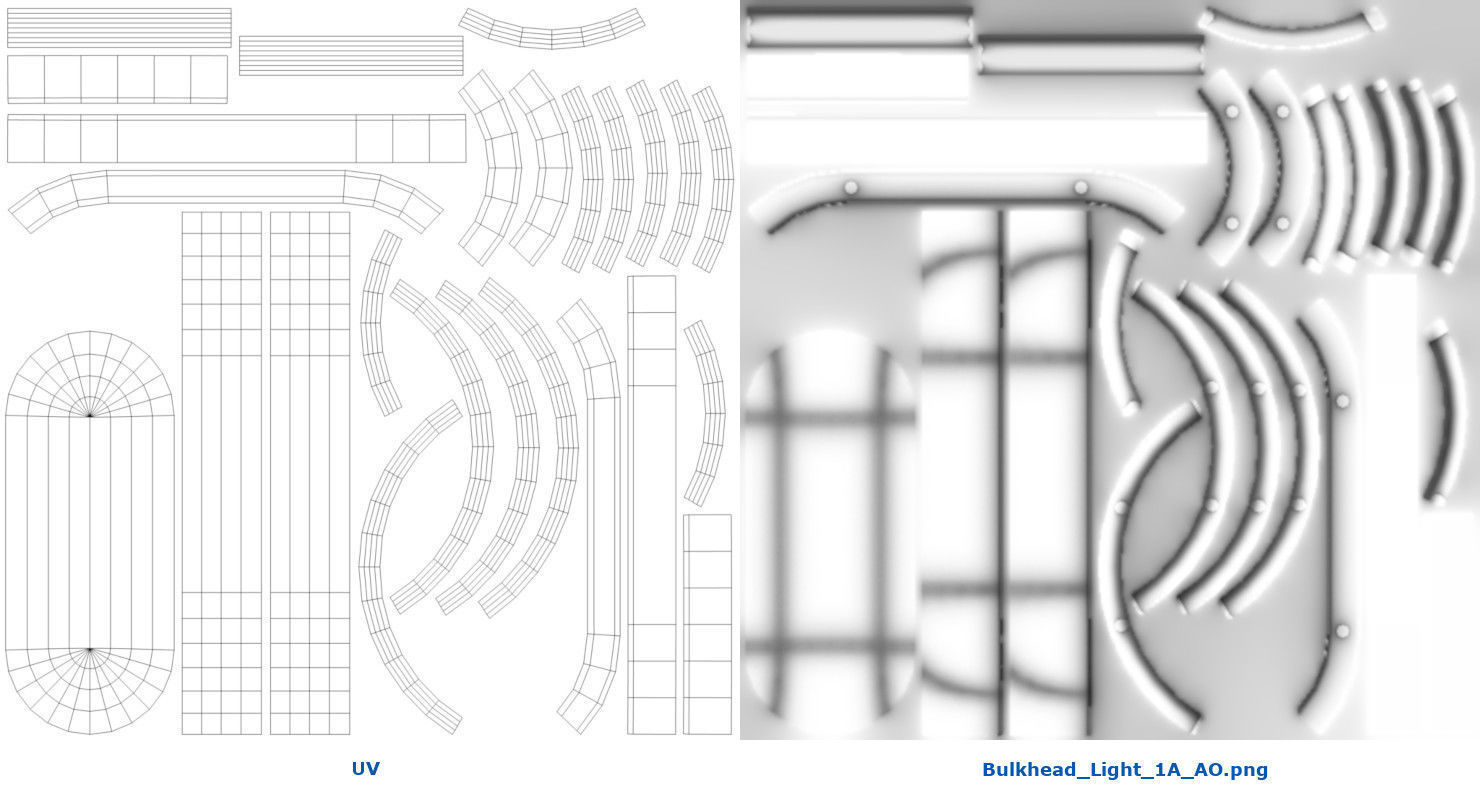 Bulkhead Light 1A Low-poly 3D model_6