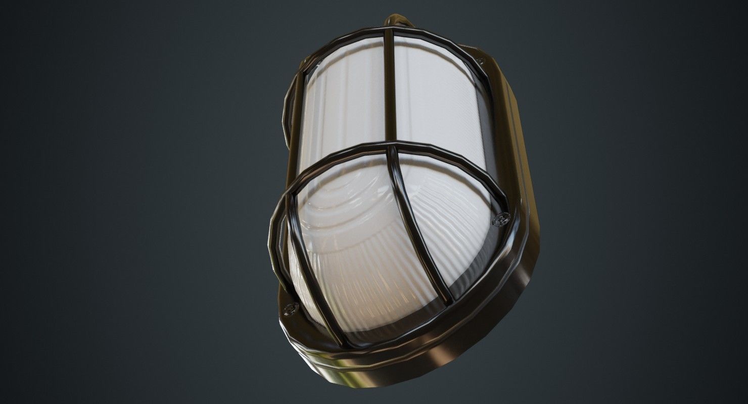 Bulkhead Light 1A Low-poly 3D model_4