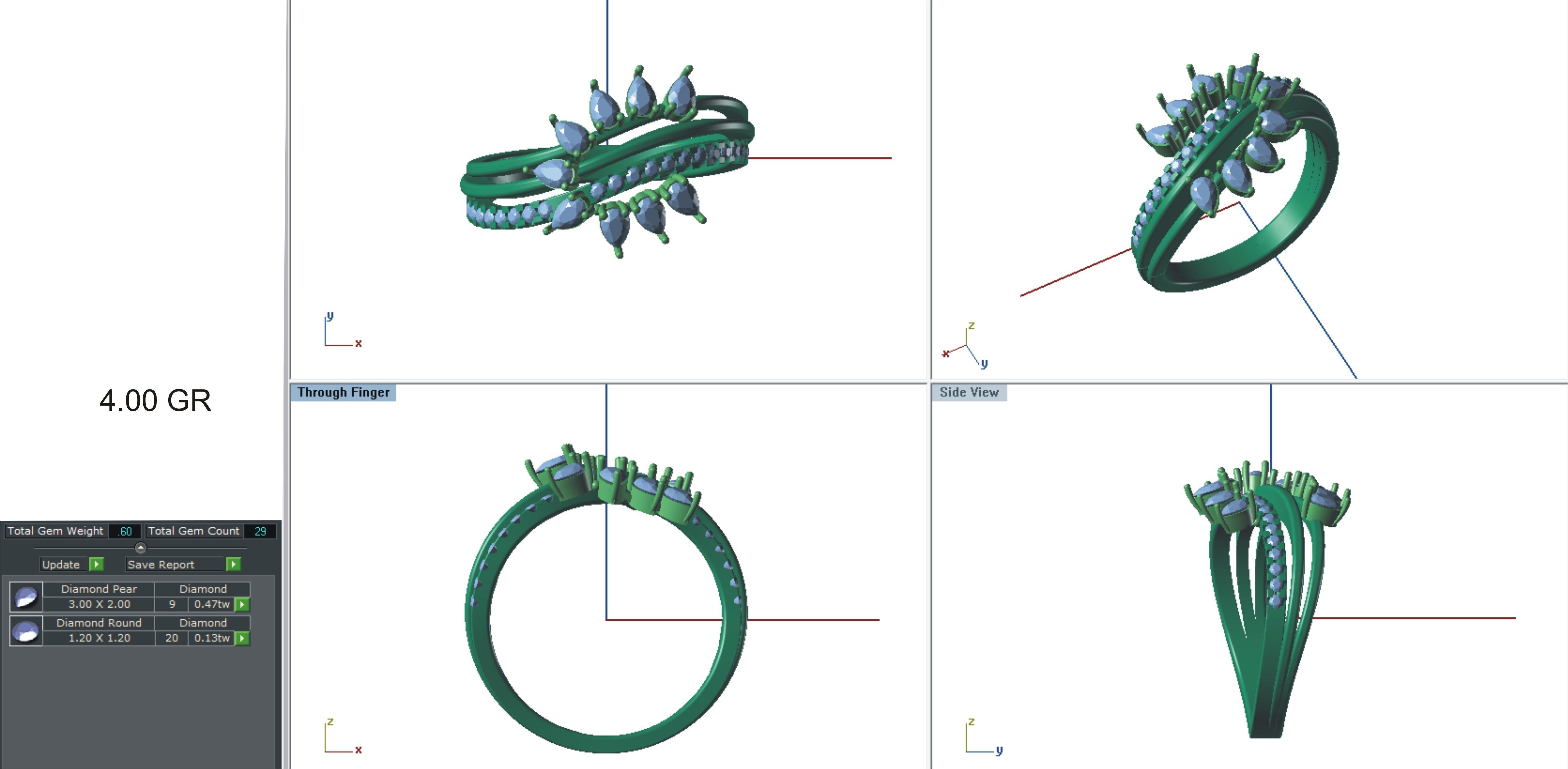 Women ring 3dm stl render detail 3D print model 3D print model_1