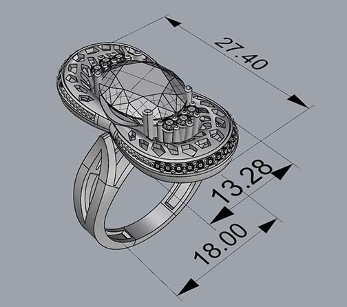 WOMAN SET RING AND EARRINGS 3D Model Collection_10