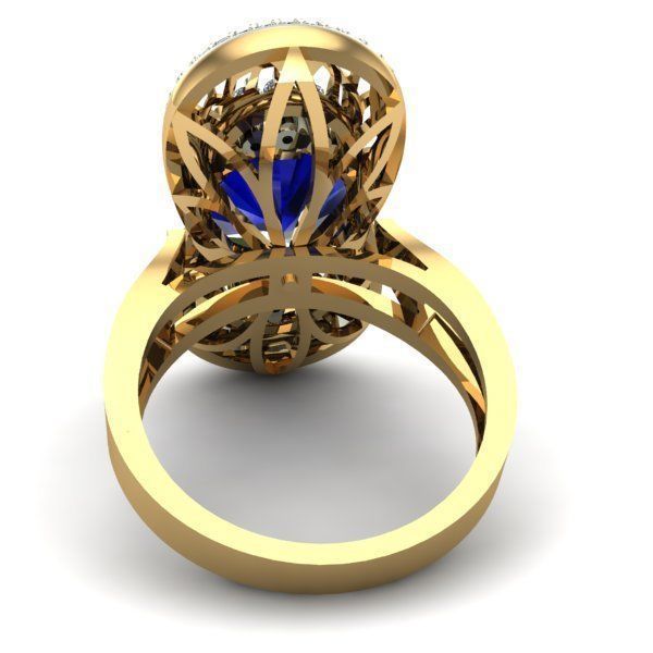 WOMAN SET RING AND EARRINGS 3D Model Collection_6